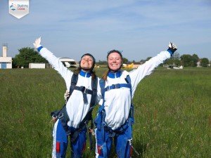 being happy after skydive